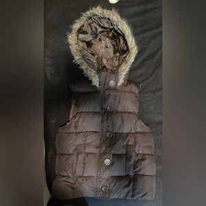 Arizona Brown Fur Trim Winter Vest